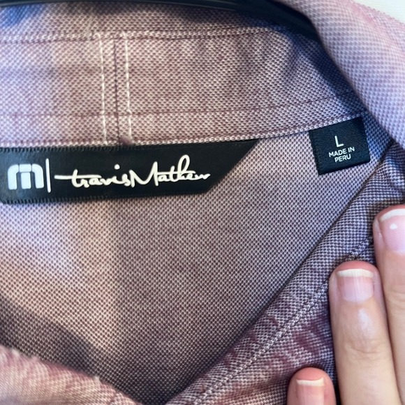 Travis Mathew Polo Purple Short Sleeve Casual Golf Menswear Large - Picture 7 of 10